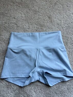 TYR Light Blue High-Waist Women’s Athletic Shorts